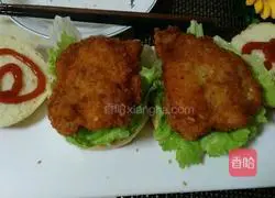 Spicy Chicken Leg Burger Recipe Illustration 14