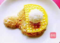 Illustration of how to make baby table tennis rice balls 12