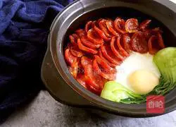 Illustration of how to make preserved clay pot rice 13