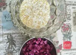 Lotus Leaf Purple Sweet Potato Porridge Recipe Illustration 2