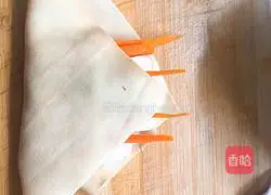 Light Illustration of how to make vegetable rice ball bouquet 7