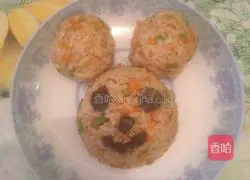 Illustration of how to make colorful vegetable rice balls 5