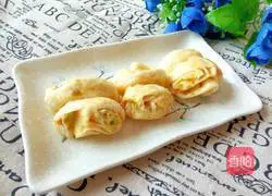 Illustration of how to make sesame and scallion oil flower rolls 15