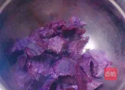 Illustration of how to make purple sweet potato glutinous rice rolls 3