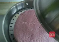 Illustration of how to make pumpkin and purple sweet potato cake 7