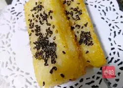 Illustration of how to make black sesame rice cake 3 