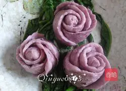 Purple potato rose roll recipe 6