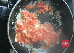 Illustration of how to make tomato meat sauce pasta 5