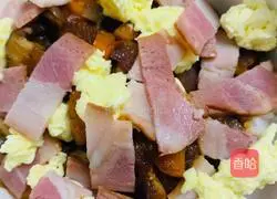 Illustration of how to make bacon and cheese baked rice 5