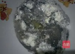 Illustration of how to make two-color hair cake 7