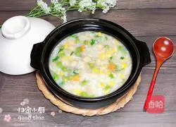 Illustration of how to make scallop pastoral casserole porridge 16