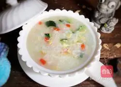 Illustration of how to make cucumber and shrimp porridge 13