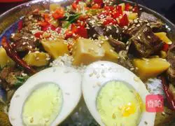 Beef covered Illustration of how to make rice 8