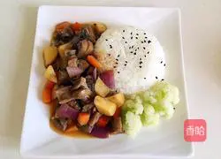 Illustration of how to make chicken leg rice bowl 11