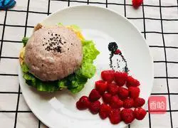 Illustration of how to make black bun burger 12