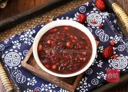 Illustration of how to make five red porridge 10