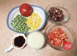 Sichuan style - Illustration of how to make tomato and sausage braised rice 1