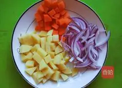 Illustration of tomato and chicken baked rice 1