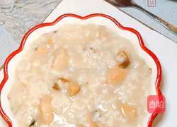 Illustration of how to make mushroom and chicken porridge 9