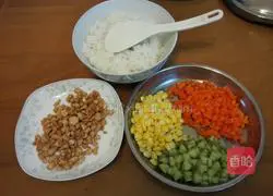 Illustration of how to make five-color rice balls 6