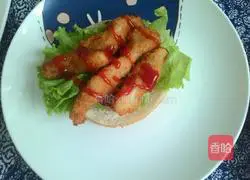 Crispy Chicken Cheeseburger Recipe Illustration 7