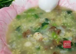 Illustration of how to make pork liver and spinach porridge 9