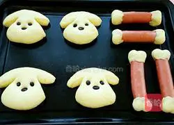 Illustration of how to make a puppy chew a bone burger 14