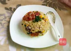 Illustration of how to make braised rice with mushrooms and sausages 12