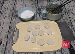 Illustration of how to make scallion and pork dumplings/pot stickers 13