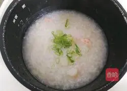Illustration of how to make shrimp and yam porridge 9