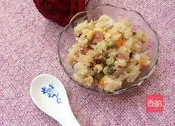 Illustration of how to make braised rice with sausages and assorted vegetables 9