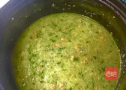 Illustration of how to make vegetable and pumpkin lean meat porridge 10