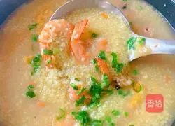 Illustration of how to make seafood porridge 10
