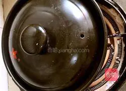 Cooked meat pot Illustration of how to make rice 9