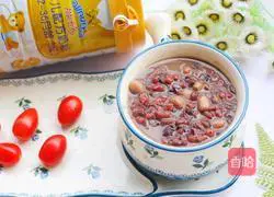Illustration of how to make milky red bean and barley porridge 14