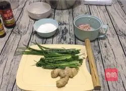 Illustration of how to make scallion and pork dumplings/pot stickers 6