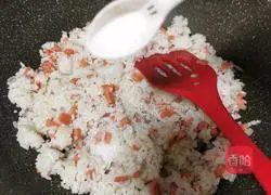 Illustration of how to make shrimp and cheese baked rice 8