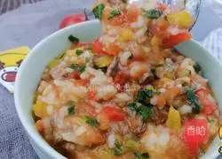 Illustration of tomato and beef risotto 11