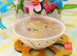 Illustration of how to make red bean, apple and glutinous rice porridge 11