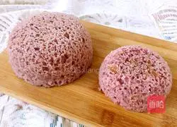 Illustration of how to make purple sweet potato cake 15