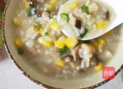 Illustration of how to make scallop and vegetable porridge 8