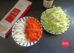 Illustration of how to make fried vegetarian rice noodles 1