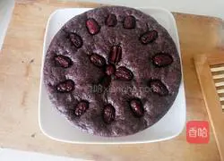 Illustration of how to make black rice cake 7