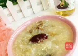 Illustration of how to make red date and pear porridge 7