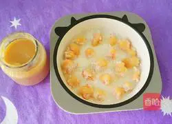 Illustration of how to make nutritious rice cereal with shrimp balls (baby food supplement) 13
