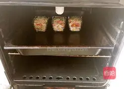 Salmon Illustration of how to make baked rice 10