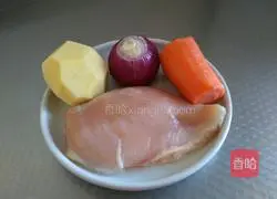 Illustration of how to make curry chicken and dolphin rice balls 1