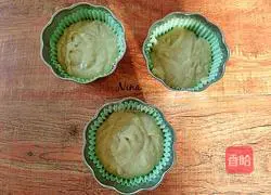 Illustration of how to make matcha milk-flavored hair cake 3