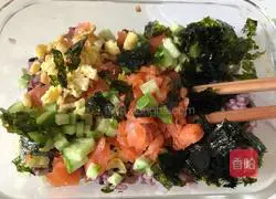 Smoked Salmon Rice Balls - Illustration of Office Lunch Box 2