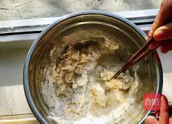 Illustration of how to make leek, shrimp skin and fungus box 4